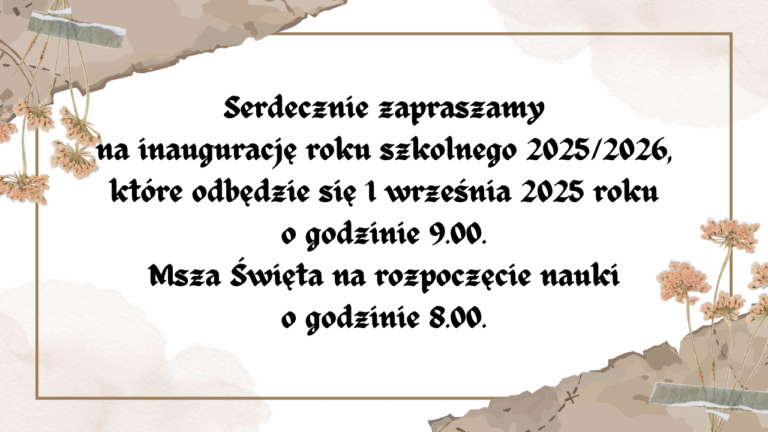 Rozpoczęcie roku szkolnego 2025/2026 